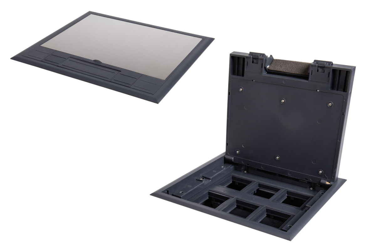 Puszka podłogowa z tworzywa 6 x M45 BIURO plus