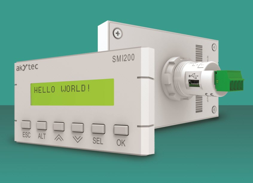 Programowalny, kompaktowy sterownik SMI200 może być opcjonalnie wykorzystany jako panel HMI wraz z innym sterownikiem PLC lub jako sterownik lokalny Programowalny, kompaktowy sterownik SMI200 może być opcjonalnie wykorzystany jako panel HMI wraz z innym sterownikiem PLC lub jako sterownik lokalny