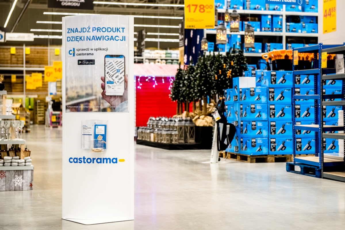 Innowacyjne oświetlenie wskaże lokalizację produktów na półkach Castoramy Nawigacja wewnętrzna w systemie Interact Retail