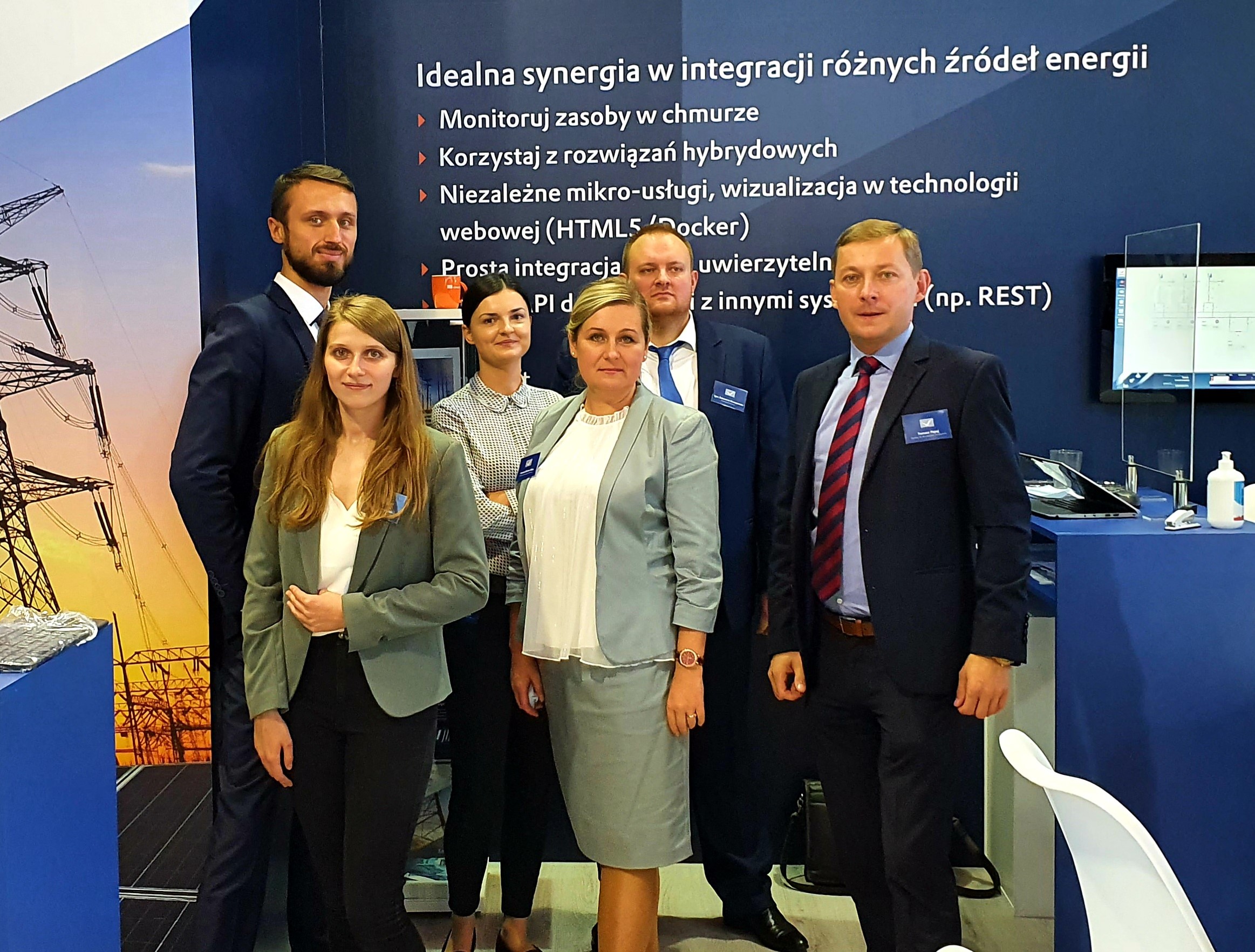 Obecny zespół COPA-DATA Polska podczas targów Energetab 2020 w Bielsku-Białej.