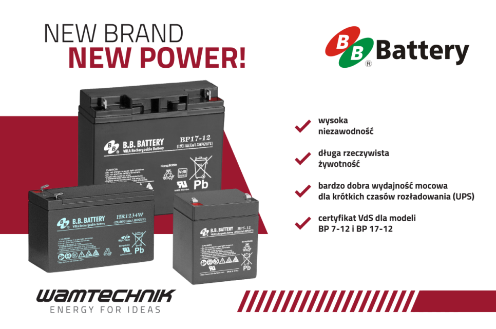B.B. Battery - nowa marka w ofercie Wamtechnik B.B. Battery - nowa marka w ofercie Wamtechnik