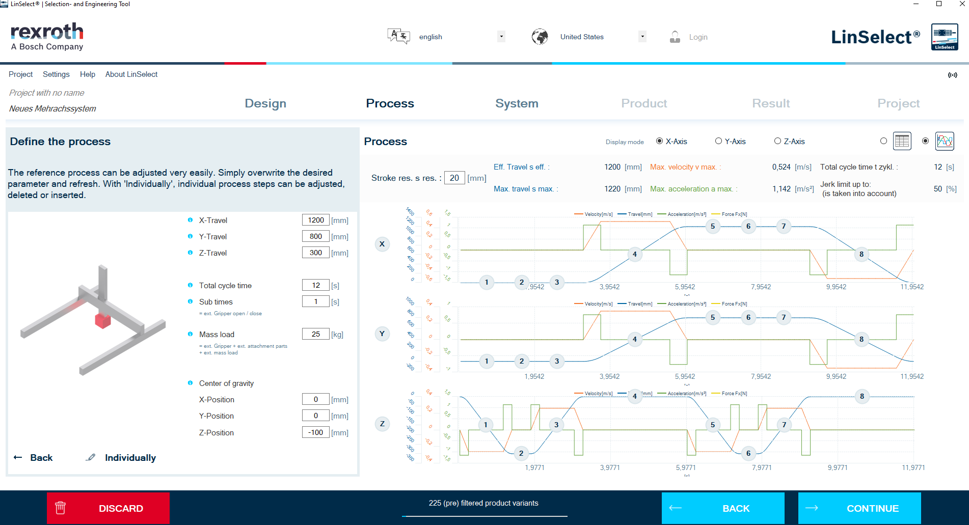 LinSelect: szybkie wymiarowanie i dobór elementów dzięki wstępnie zdefiniowanym kombinacjom osi i automatycznie generowanemu cyklowi ruchu LinSelect: szybkie wymiarowanie i dobór elementów dzięki wstępnie zdefiniowanym kombinacjom osi i automatycznie generowanemu cyklowi ruchu