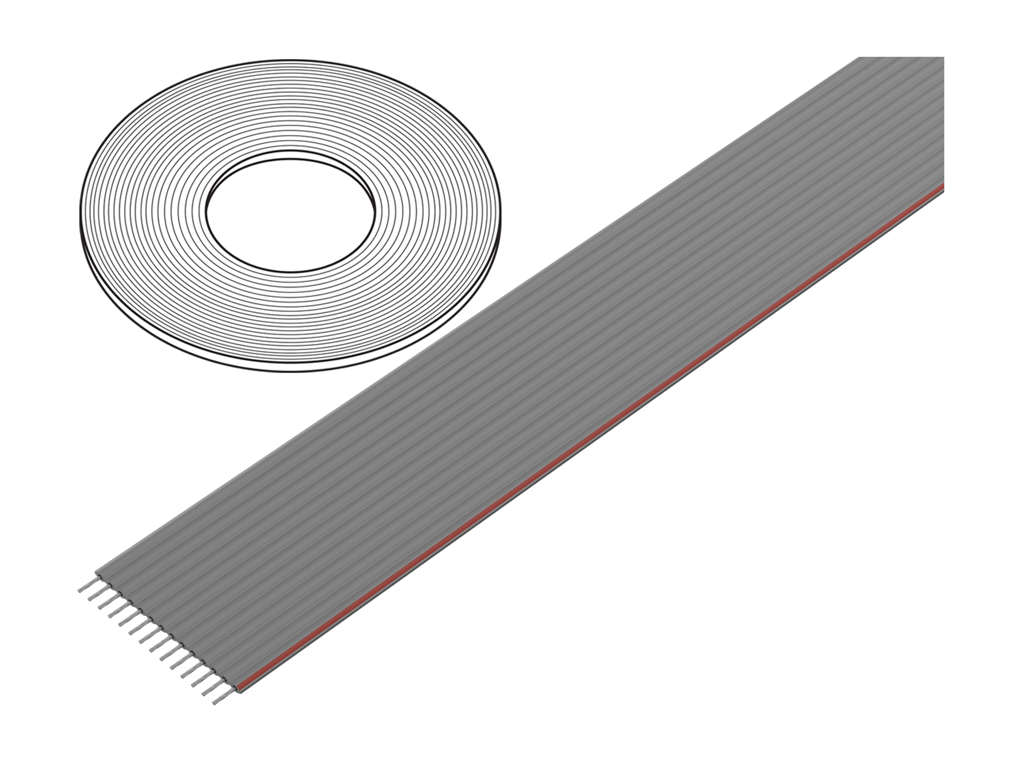 Przewody taśmowe CONNFLY dostarczane są w rolkach o dł. 250 stóp (~76m).