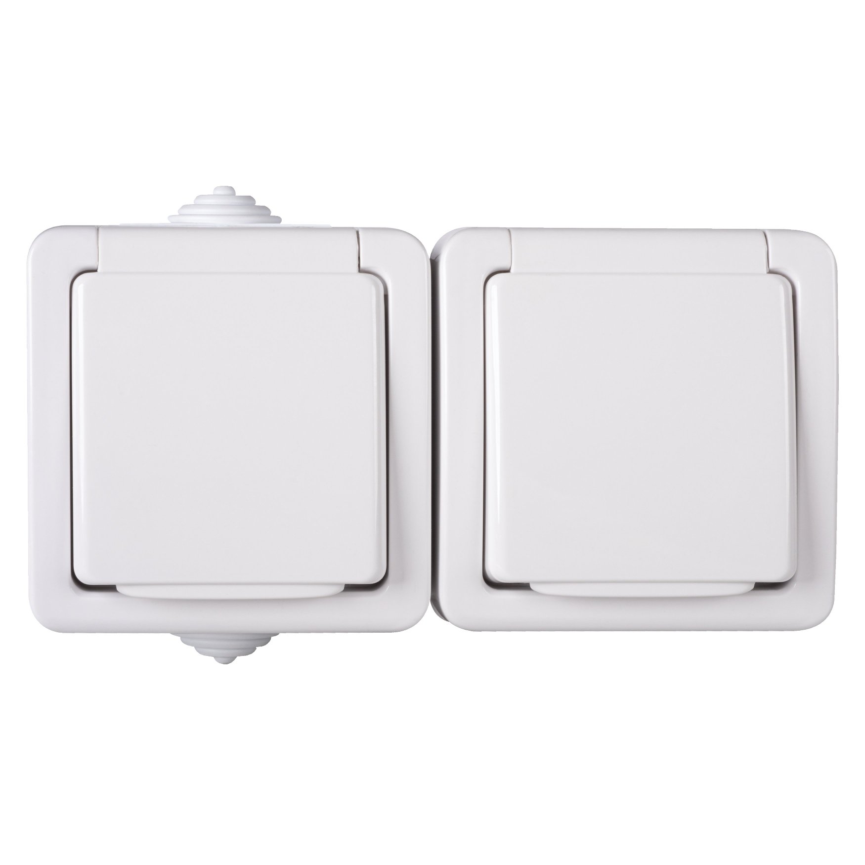 TEKNO gniazdo podwójne białe