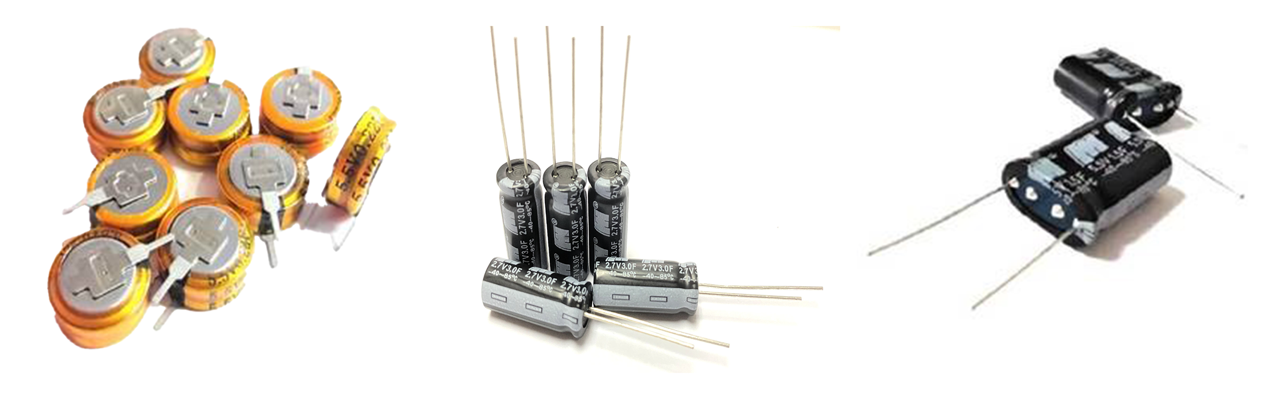 Formaty superkondensatorów Viking: pastylkowy, klasyczny i łączony (podwójny). Formaty superkondensatorów Viking: pastylkowy, klasyczny i łączony (podwójny).