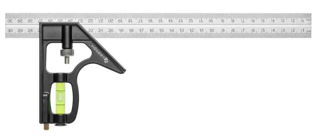 Kątownik stolarski z poziomnicą