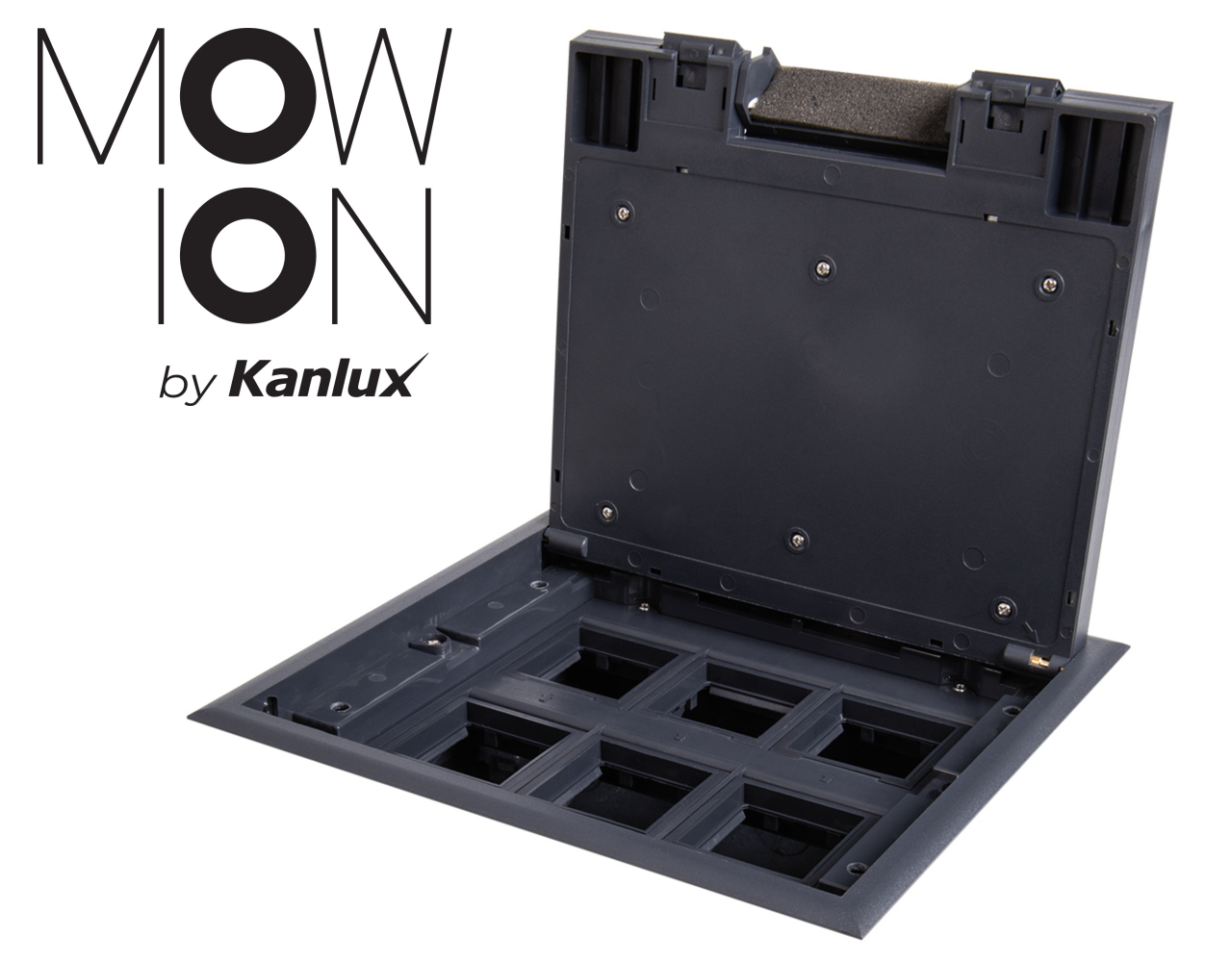 BIURO plus puszka podłogowa z tworzywa 6 x M45