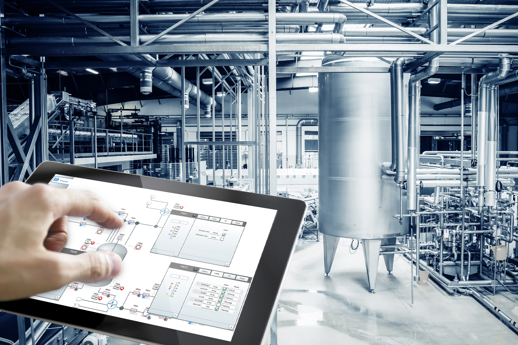 W modułowych zakładach poszczególne pakiety MTP są importowane do systemu kontroli procesu i do wyższego poziomu automatyzacji. Wszystkie funkcje poszczególnych modułów są wówczas koordynowane z poziomu tej lokalizacji.