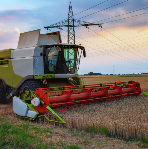 Bezpieczne żniwa w pobliżu linii energetycznych