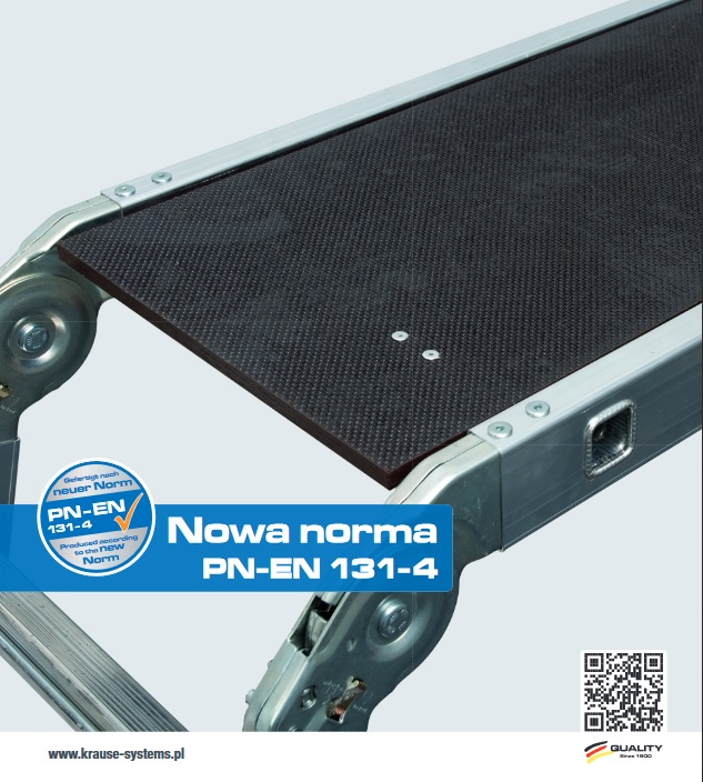 Zmiany w normie dla drabin PN-EN 131-4