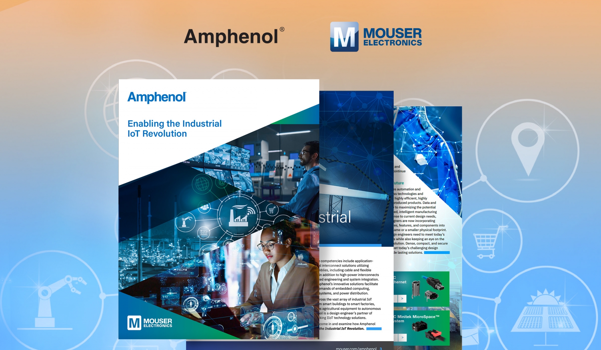 Nowy e-book firm Mouser Electronics i Amphenol przedstawia systemy połączeniowe, czujniki i anteny niezbędne w IIoT