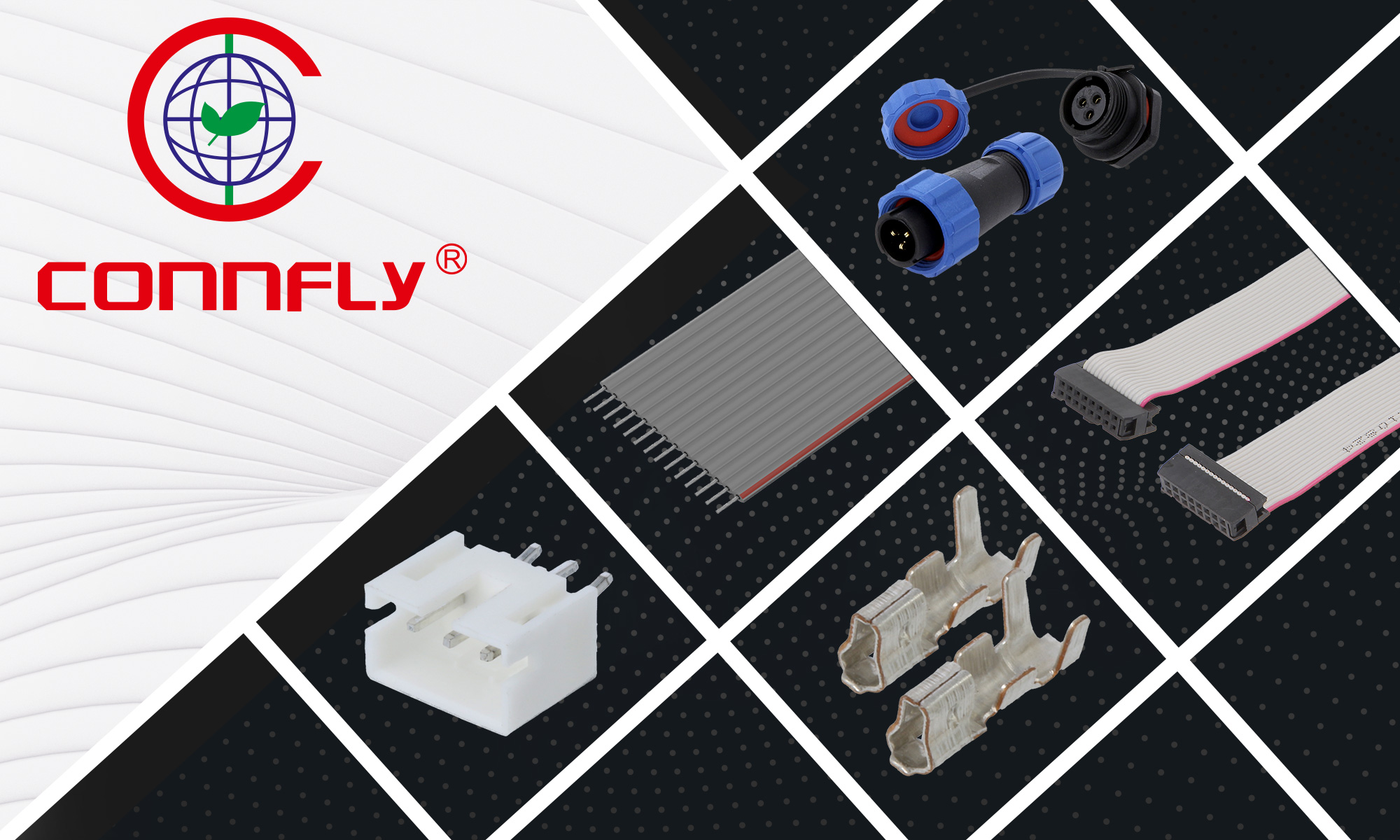 Złącza i przewody wstążkowe CONNFLY. Przegląd oferty artykułów do zastosowań w produkcji i przemyśle