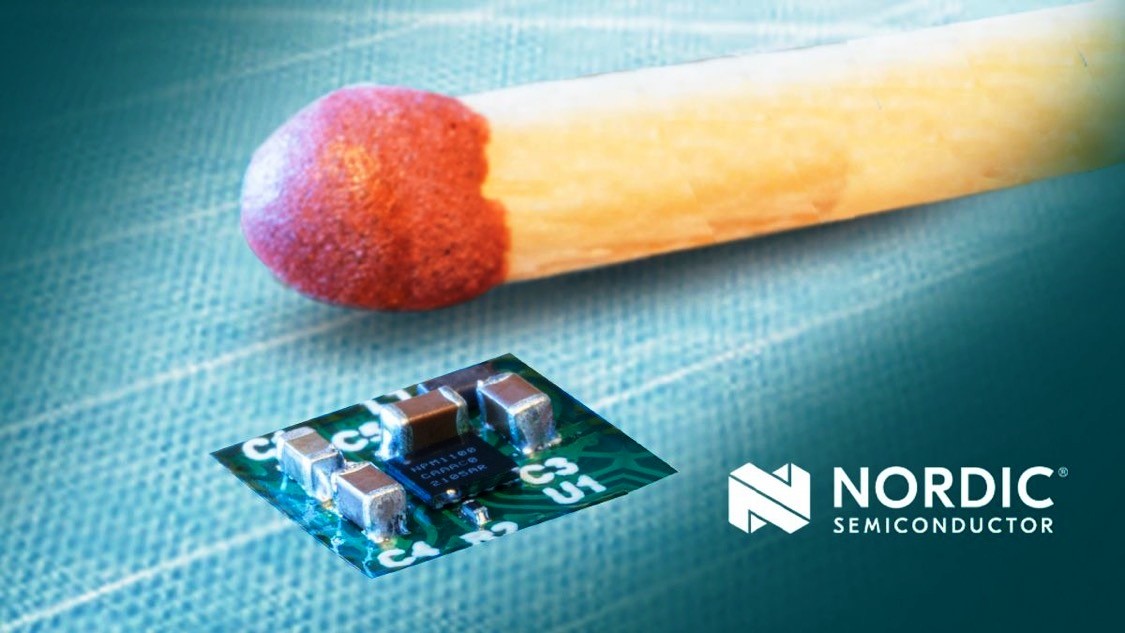 Nowy układ scalony do zarządzania zasilaniem Nordic Semiconductor nPM1100, przeznaczony do zaawansowanych, bezprzewodowych urządzeń noszonych, cechuje się lepszym stosunkiem wydajności do rozmiaru niż jakiekolwiek inne scalone rozwiązanie do zarządzania mocą.
