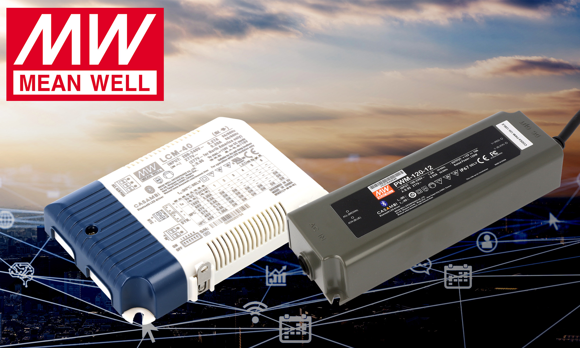 Zasilacze LED z interfejsem Bluetooth