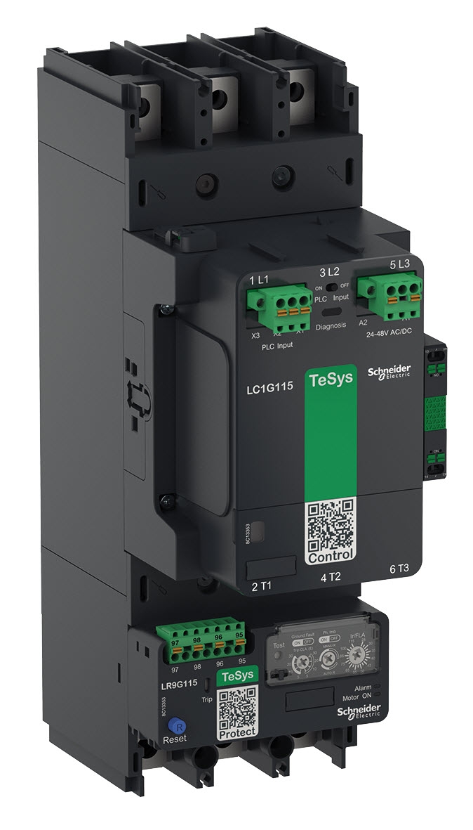 Schneider Electric wprowadza nową serię styczników TeSys Giga do sterowania silnikami