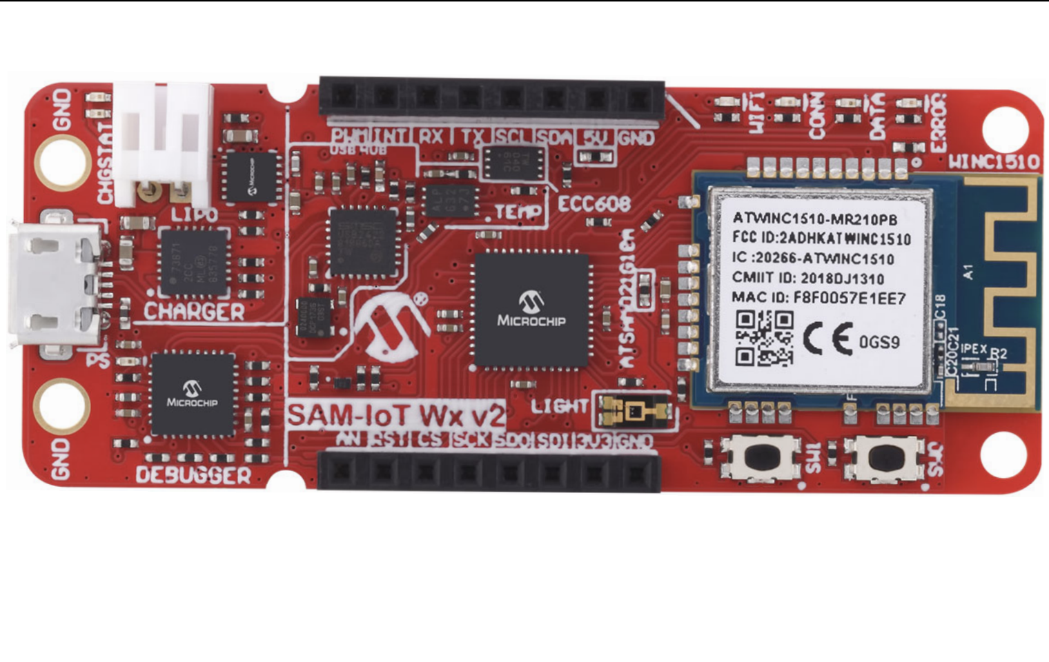 EV62V87A SAM-IoT WX v2 to niewielka, łatwa w rozbudowie platforma sprzętowa służąca do opracowywania rozwiązań IoT