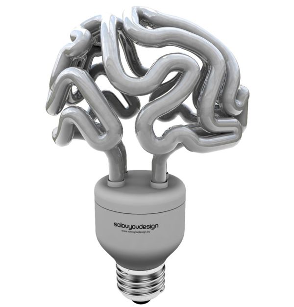 Białoruski projektant proponuje kompaktową świetlówkę w kształcie ludzkiego mózgu