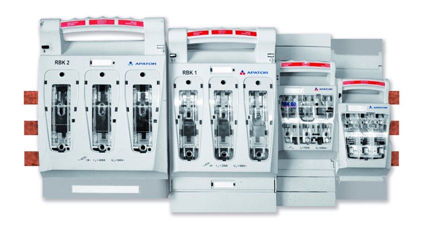 System APATOR 60 mm umożliwia zainstalowanie na jeden most szynowy o rozstawie 60 mm aparatów RBK 1 pro-S, RBK 00 pro-S, RBK 000-S oraz RBK 2-S