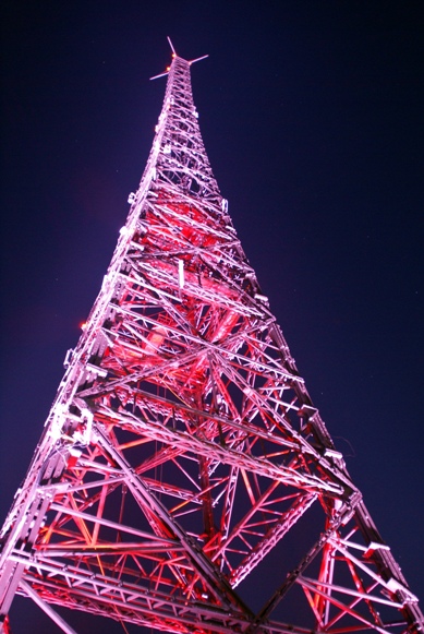 Podświetlony Maszt Radiostacji, Gliwice