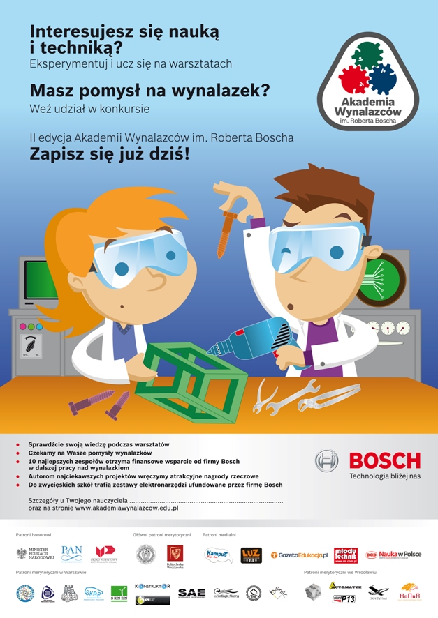 Rusza II edycja „Akademii Wynalazców im. Roberta Boscha”