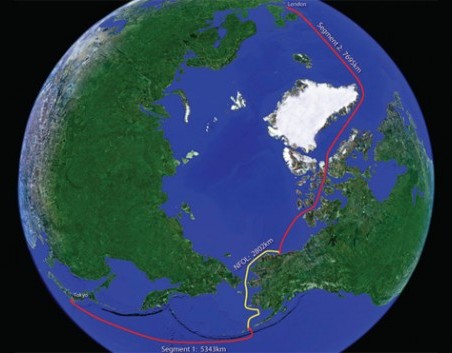 Najdłuższe połączenie światłowodowe na świecie pod lodami Arktyki
