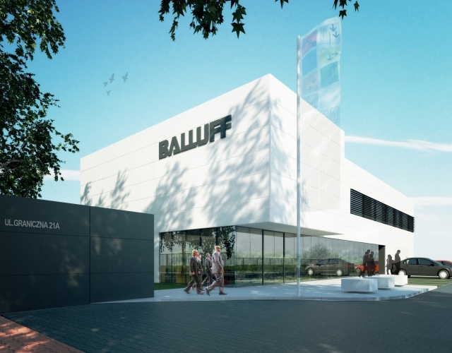 Wizualizacja budynku Centrum Inżynieryjno-Aplikacyjnego firmy Balluff