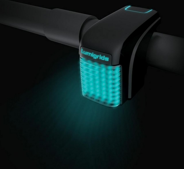 Projektor LED Lumigrids dla rowerzystów