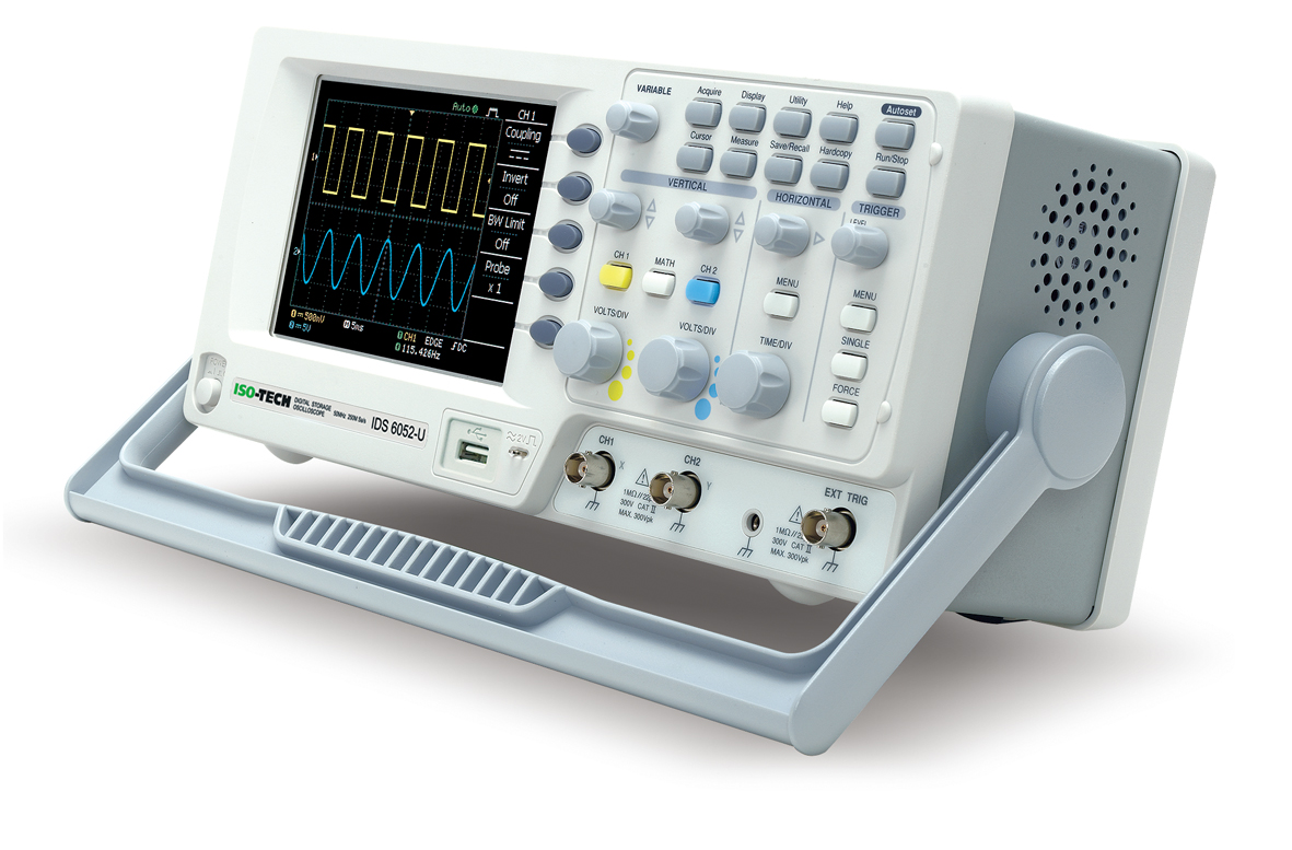Dwukanałowy oscyloskop cyfrowy ISO-TECH IDS6052-U 50 MHz