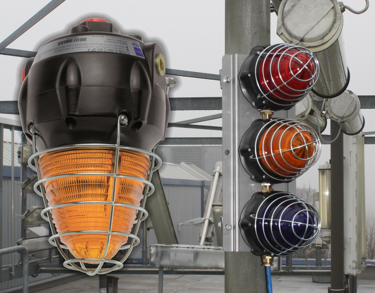 Solidne sygnalizatory błyskowe FX 15 firmy R.STAHL sprawdzające się w wymagających warunkach w strefach Ex 1/2 oraz 21/22