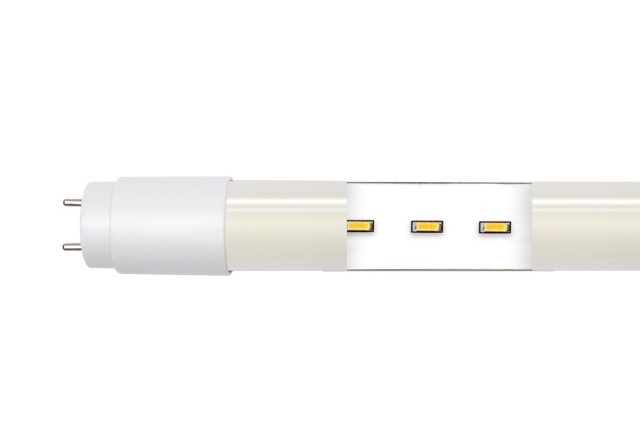 Przekrój liniowej lampy T8 LED SMD o wymiarach klasycznej świetlówki