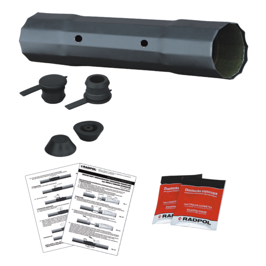 Mufa kielichowa termokurczliwa sieciowana radiacyjnie do preizolowanych sieci ciepłowniczych