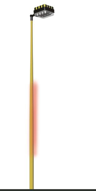 Odblaskowe słupy oświetleniowe przy przejściach dla pieszych