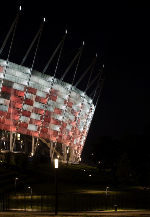 Multimedialna fasada Stadionu Narodowego