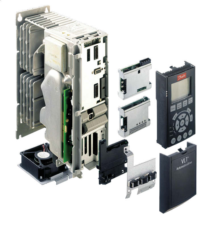 Budowa przetwornicy częstotliwości Danfoss VLT AutomationDrive FC 302