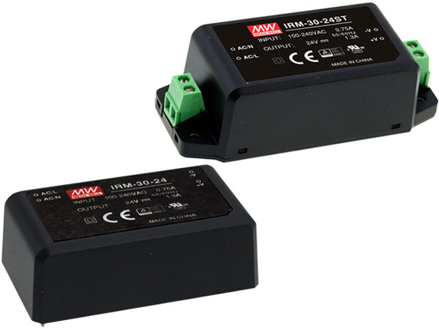 Przetwornice AC/DC serii IRM-30 firmy Mean Well