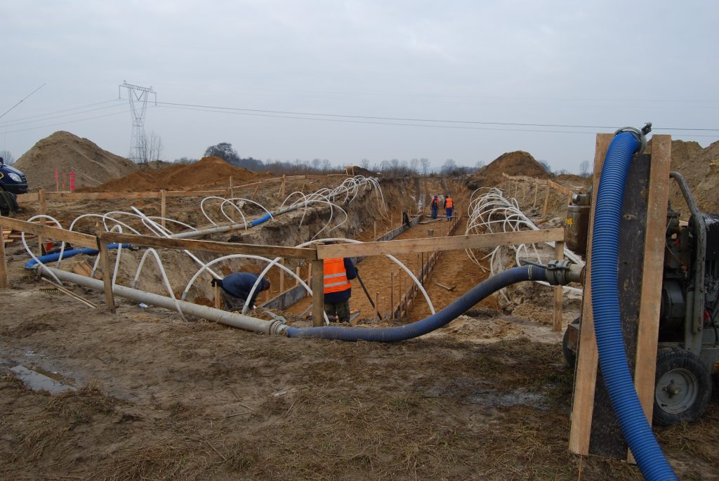Odwadnianie wykopów budowlanych za pomocą igłofiltrów