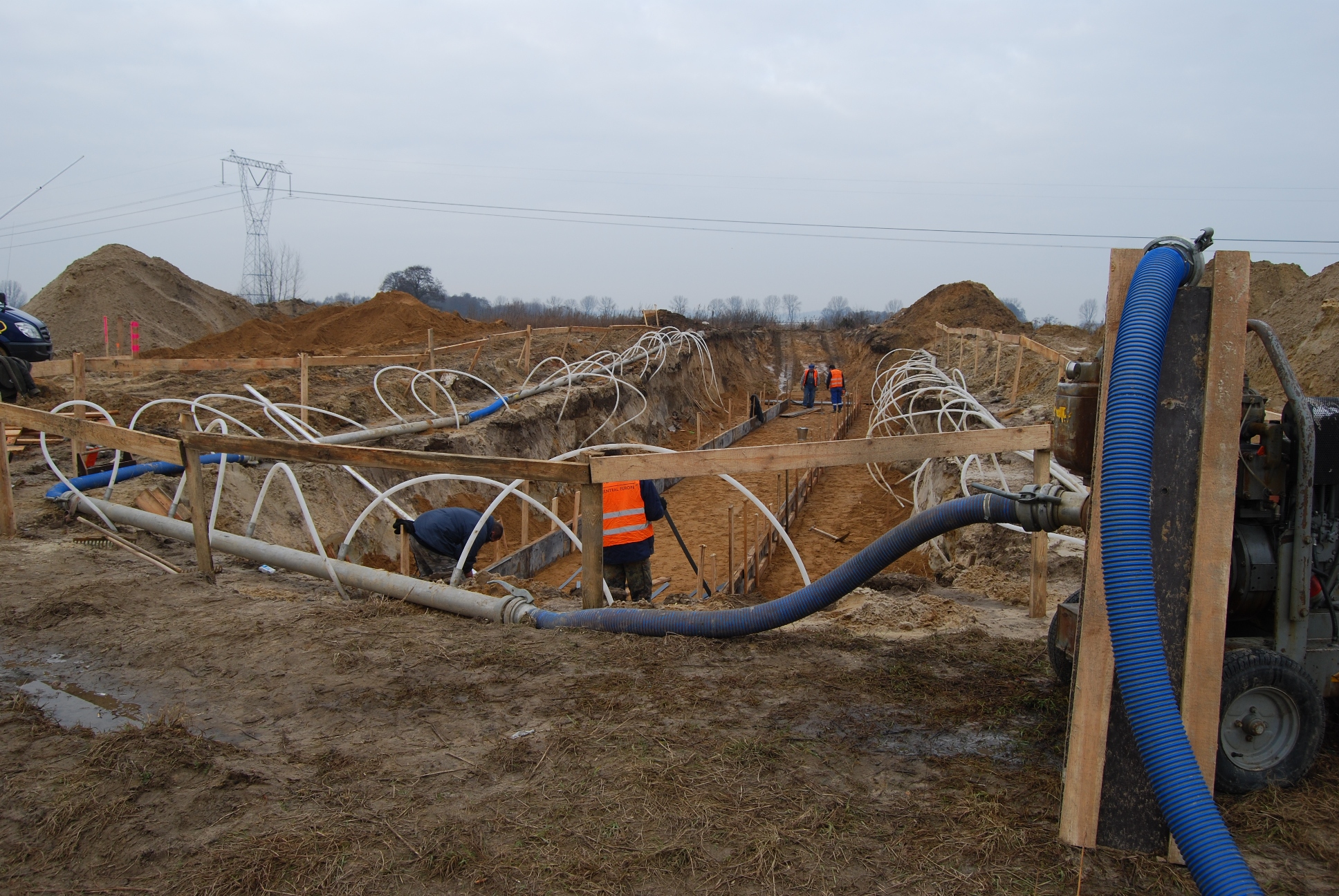 Odwadnianie wykopów budowlanych za pomocą igłofiltrów
