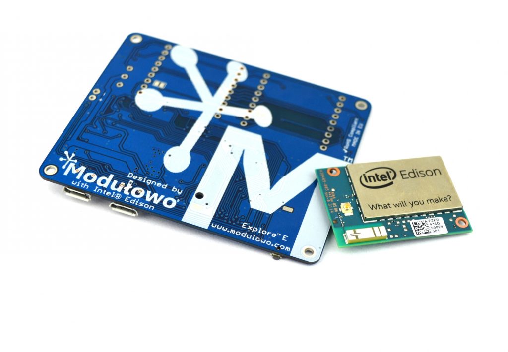 Zestaw rozwojowy Modulowo® Explore E™ dla platformy komputerowej Intel® Edison, kompatybilnej z Arduino® i Linux