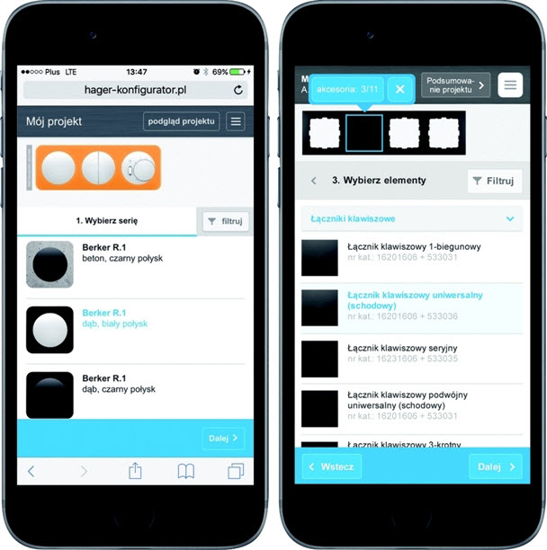Konfigurator Berker by Hager teraz dostępny  jest także na urządzeniach mobilnych