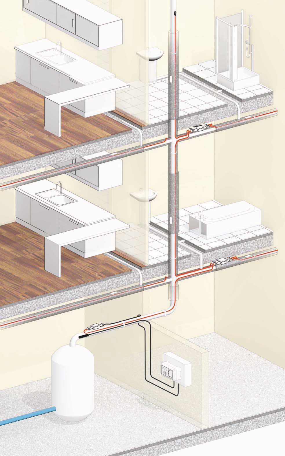 Instalacja z pompą ciepła 66 kW