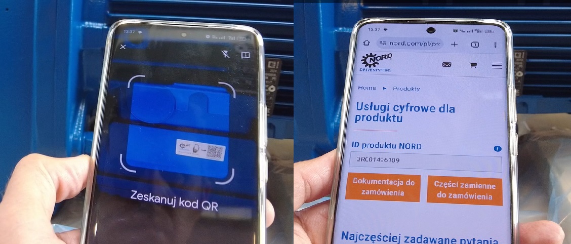 Szybsza praca serwisantów dzięki oznakowaniu napędów kodami QR