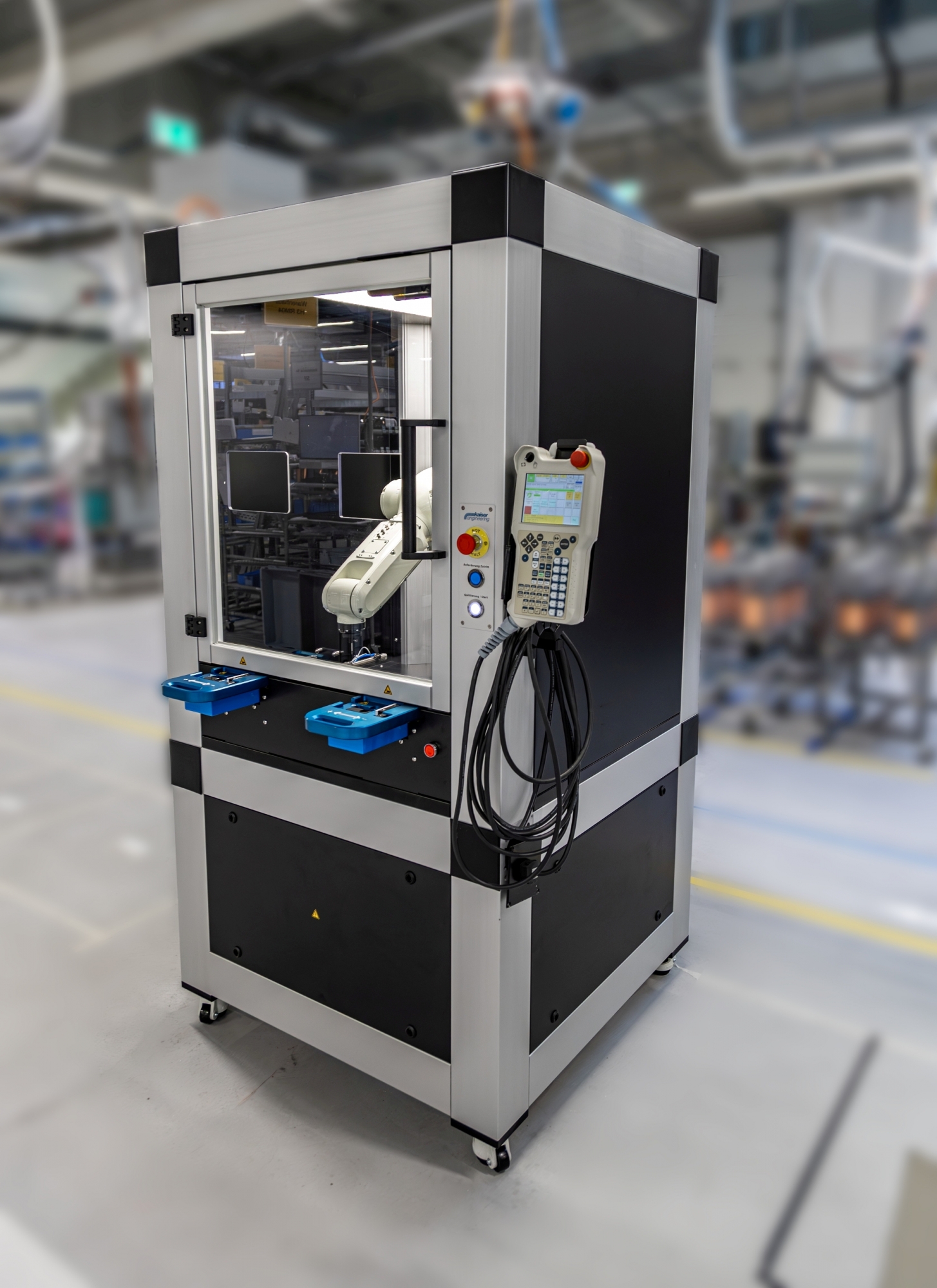 Elastyczny i ekonomiczny: Kaiser engineering wykorzystuje zintegrowane funkcjonalnie profile firmy Bosch Rexroth do produkcji obudów maszynowych gniazd zrobotyzowanych (źródło zdjęcia: Kaiser engineering GmbH)