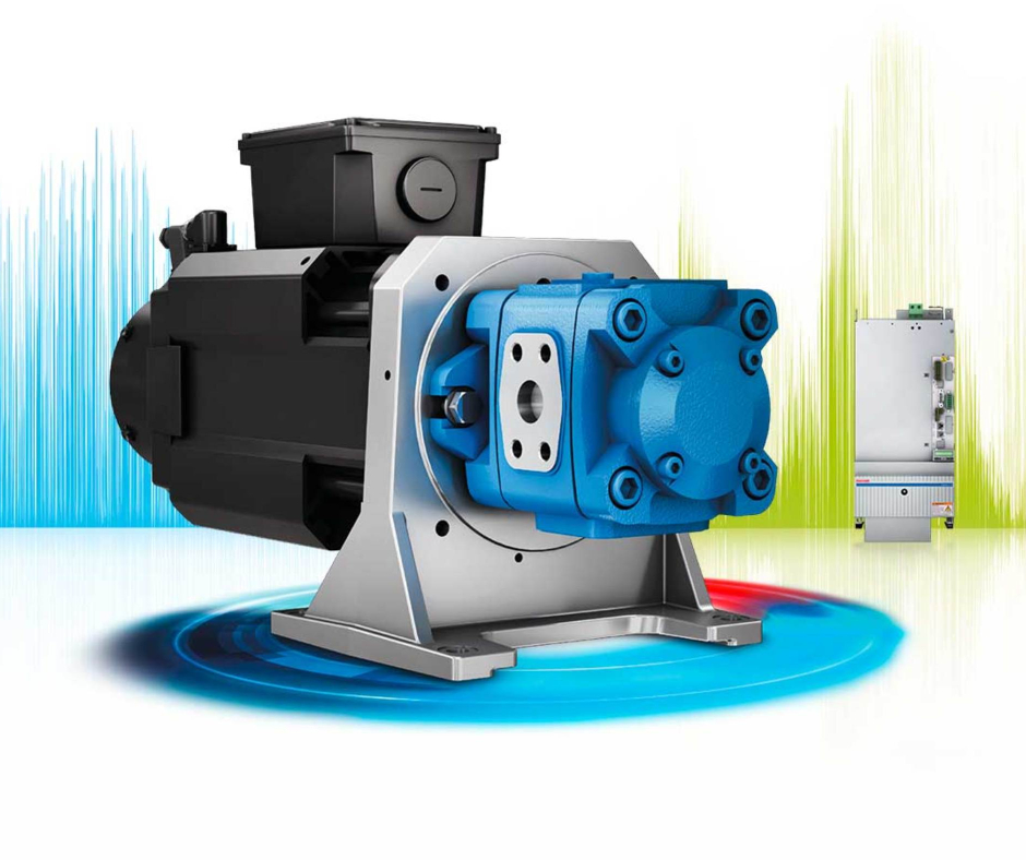 Napędy pomp o zmiennej prędkości obrotowej Sytronix firmy Bosch Rexroth zostały zaprojektowane z myślą o zmniejszeniu zużycia energii elektrycznej nawet o 80%. (Źródło ilustracji: Bosch Rexroth AG)