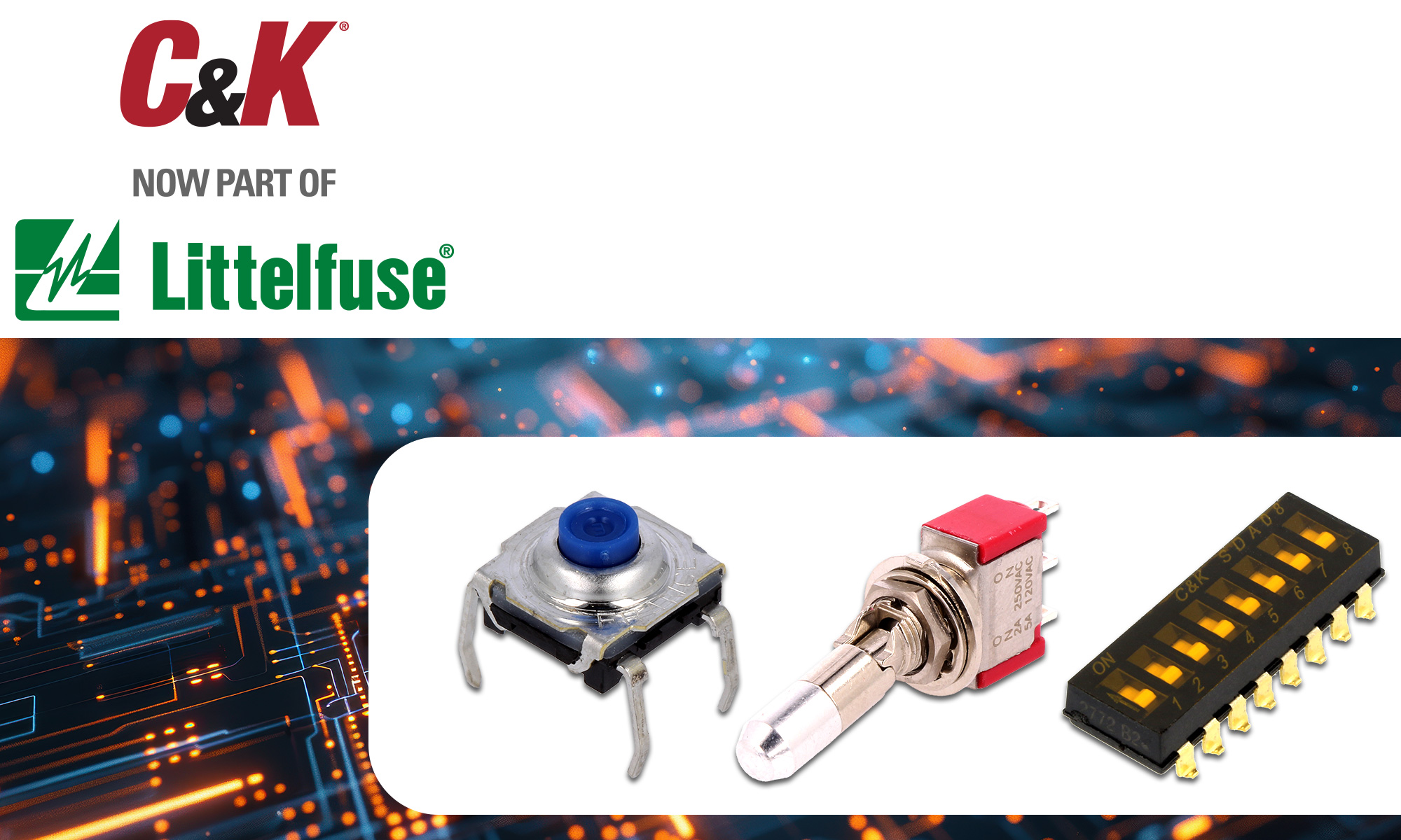 Przegląd oferty przełączników marki C&K Uniwersalne i wyspecjalizowane elementy renomowanej marki C&K