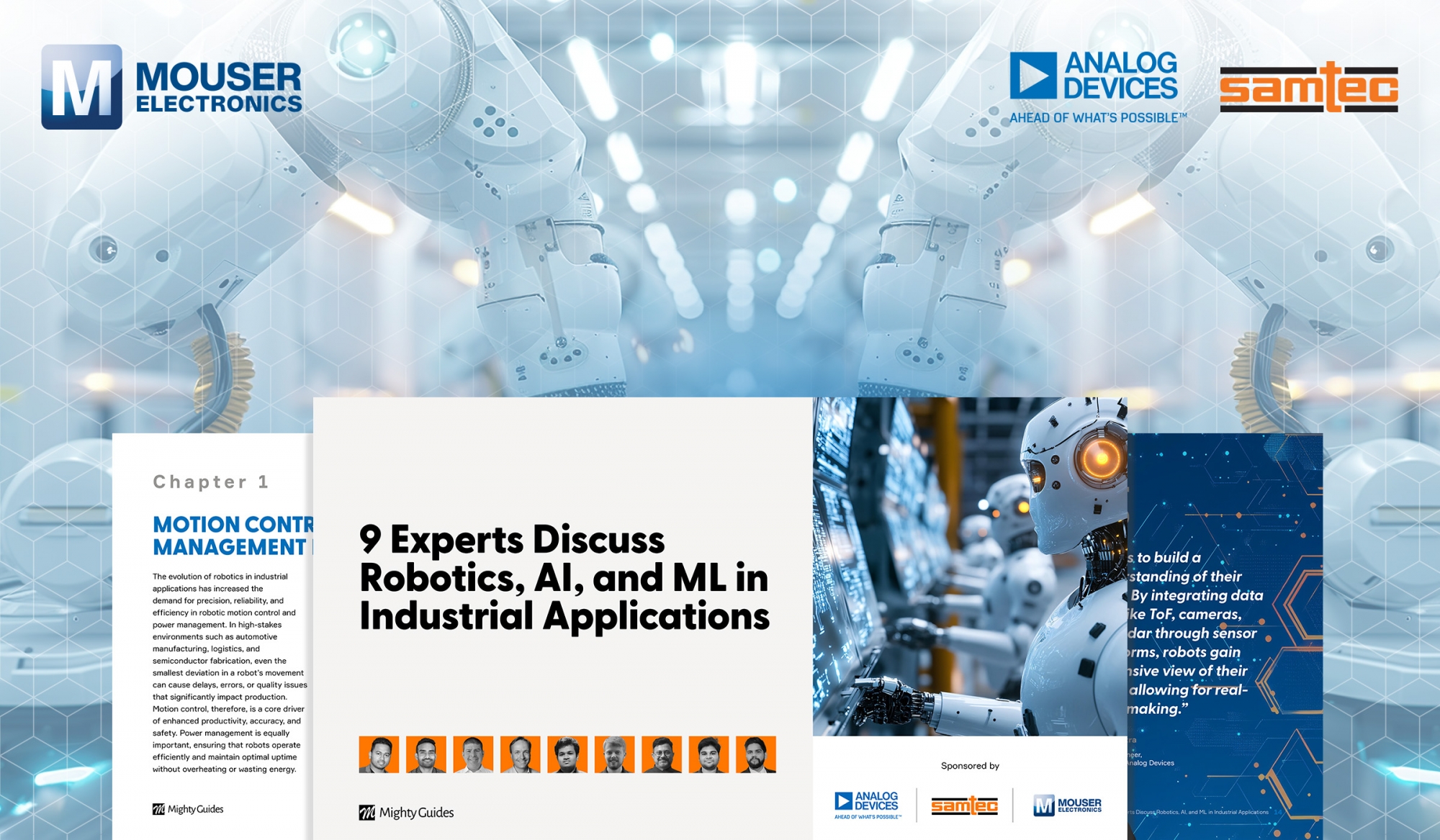 Mouser przedstawia eksperckie spojrzenie na robotykę, sztuczną inteligencję i uczenie maszynowe w nowym e-booku od Analog Devices i Samtec