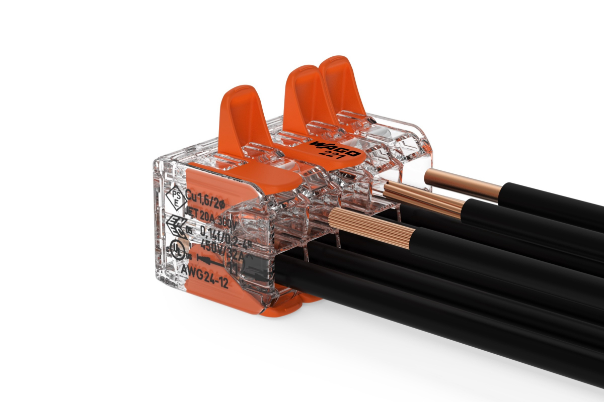 Złączka instalacyjna WAGO z dźwigniami z serii 221 - teraz w wersji 10-przewodowej